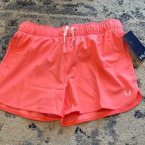 Huk youth large Vibrant Coral Althetic/swimming Shorts